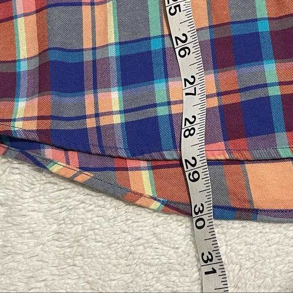 Jack Wills Plaid Bright Long Sleeve Button Up Shirt Men Size L 100% Cotton - Picture 6 of 8